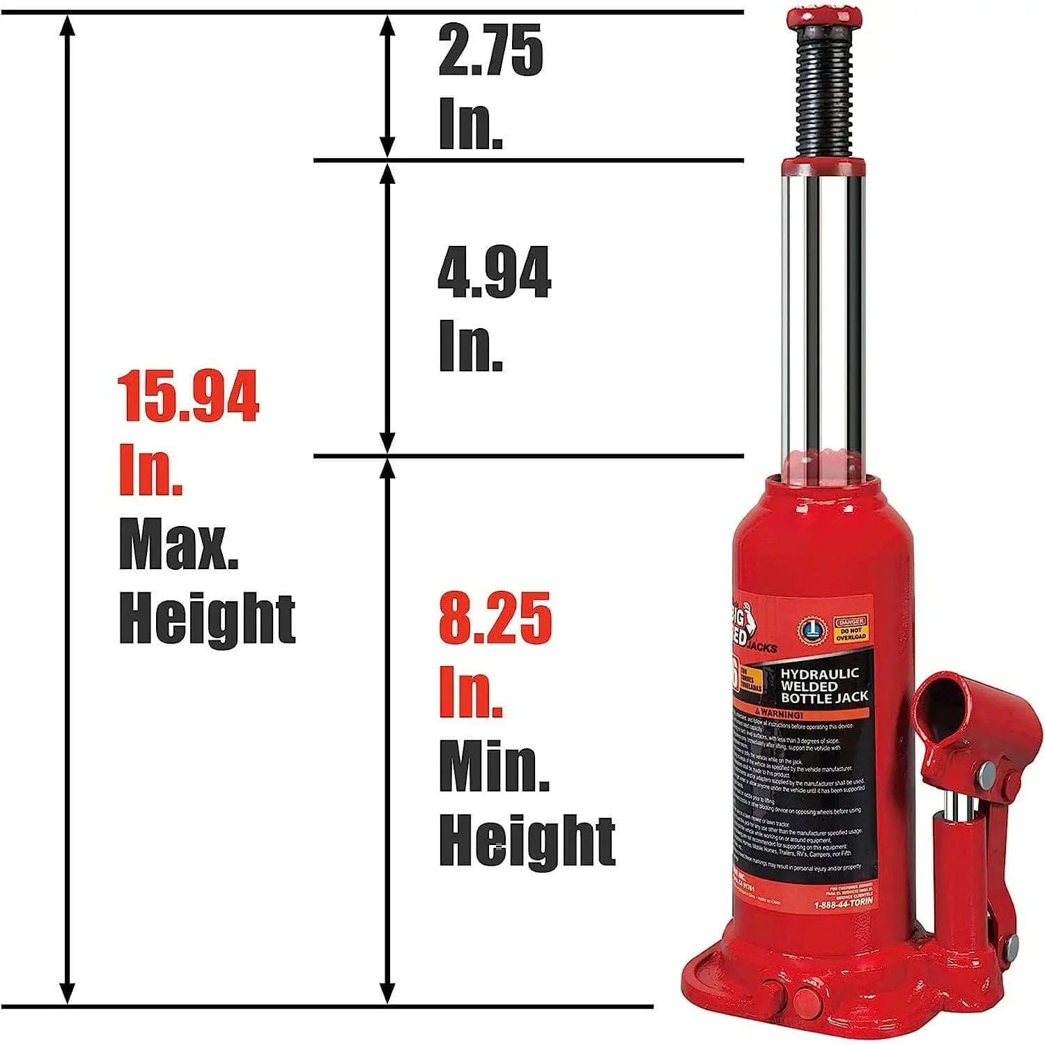 BIG RED Welded Bottle Jack - Image 58