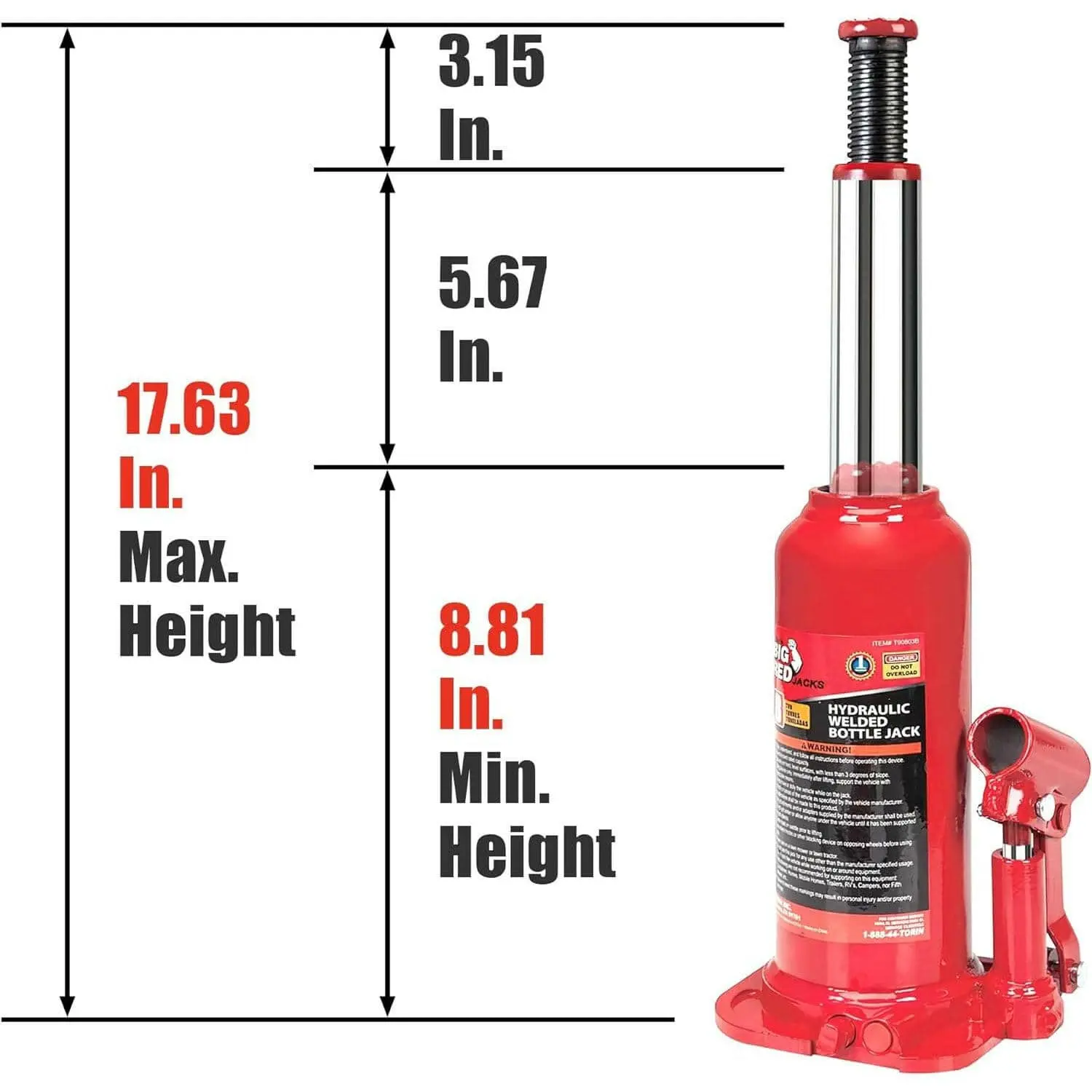 BIG RED Welded Bottle Jack - Image 64