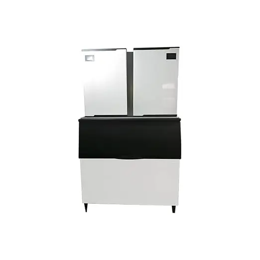 Commercial Ice Maker Machine 2000lbs/24H 220V Automatic Cleaning Ice Machine 1003lbs Ice Storage Capacity Professional Refrigeration Equipment