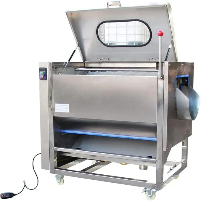 Commercial Potato Peeler and Washer 300-500 KG/Hour Capacity 1100W Roller Brush Type Potato Peeling Machine (Potato Peeler & Washer)