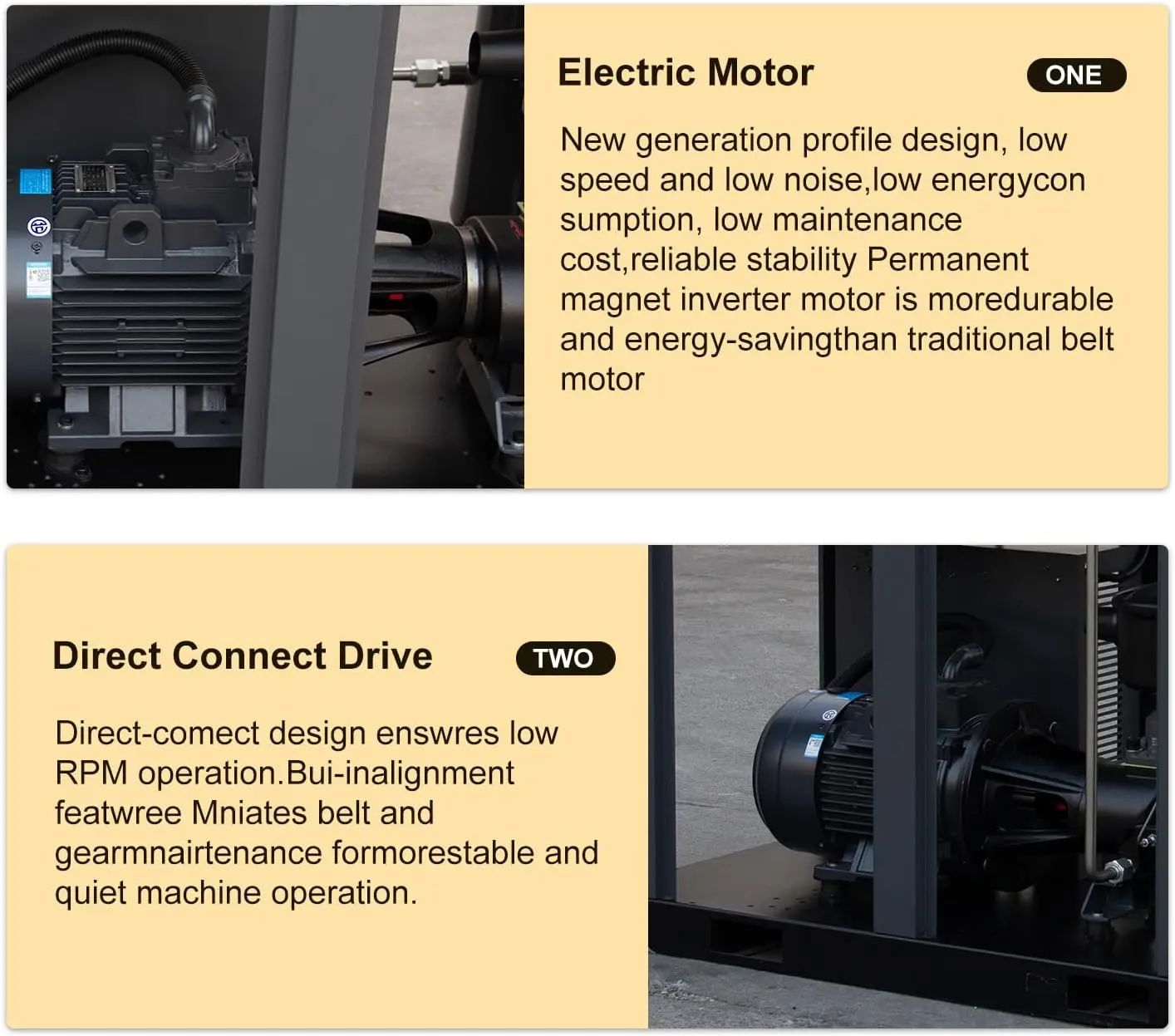 DAVV Heavy-Duty Industrial Rotary Screw Air Compressor with Variable Frequency Drive - 30HP (22KW), 112 CFM @ 150 PSI, 460V 3-Phase, High-Efficiency Performance - Image 4