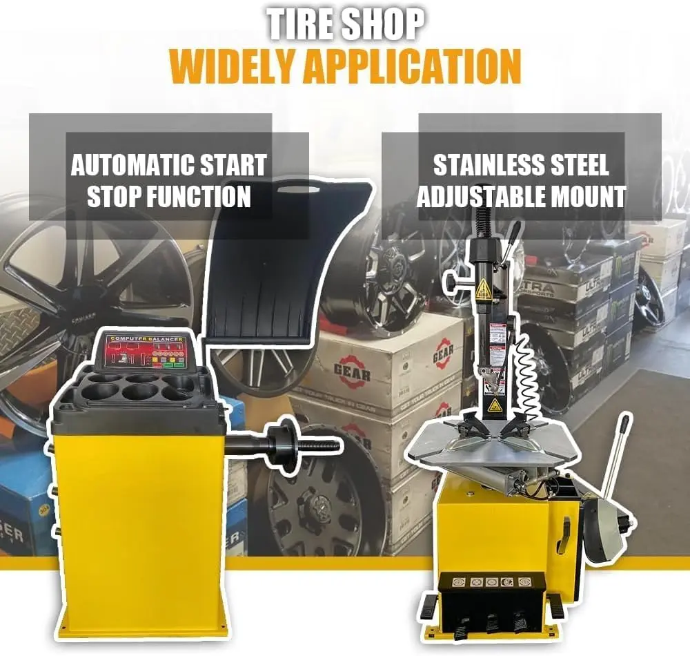 Economic Tire Changer and Wheel Balancer Combo, 1.5HP with 0.25KW Pure Copper Motor, 110V for 10-24" Rims, Value Tire Service Package - Image 5