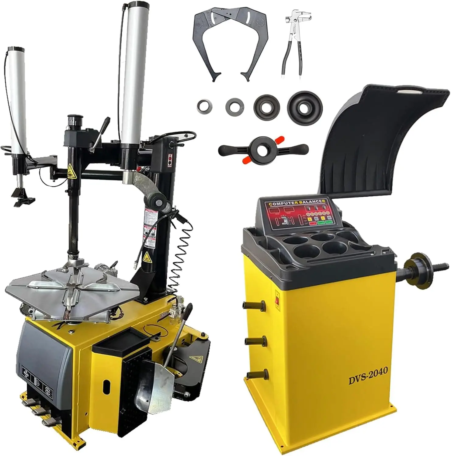 Economic Tire Changer and Wheel Balancer Combo with Bead Blaster, 110V for 10-24" Rims, Cost-Effective Tire Service Set for Garages