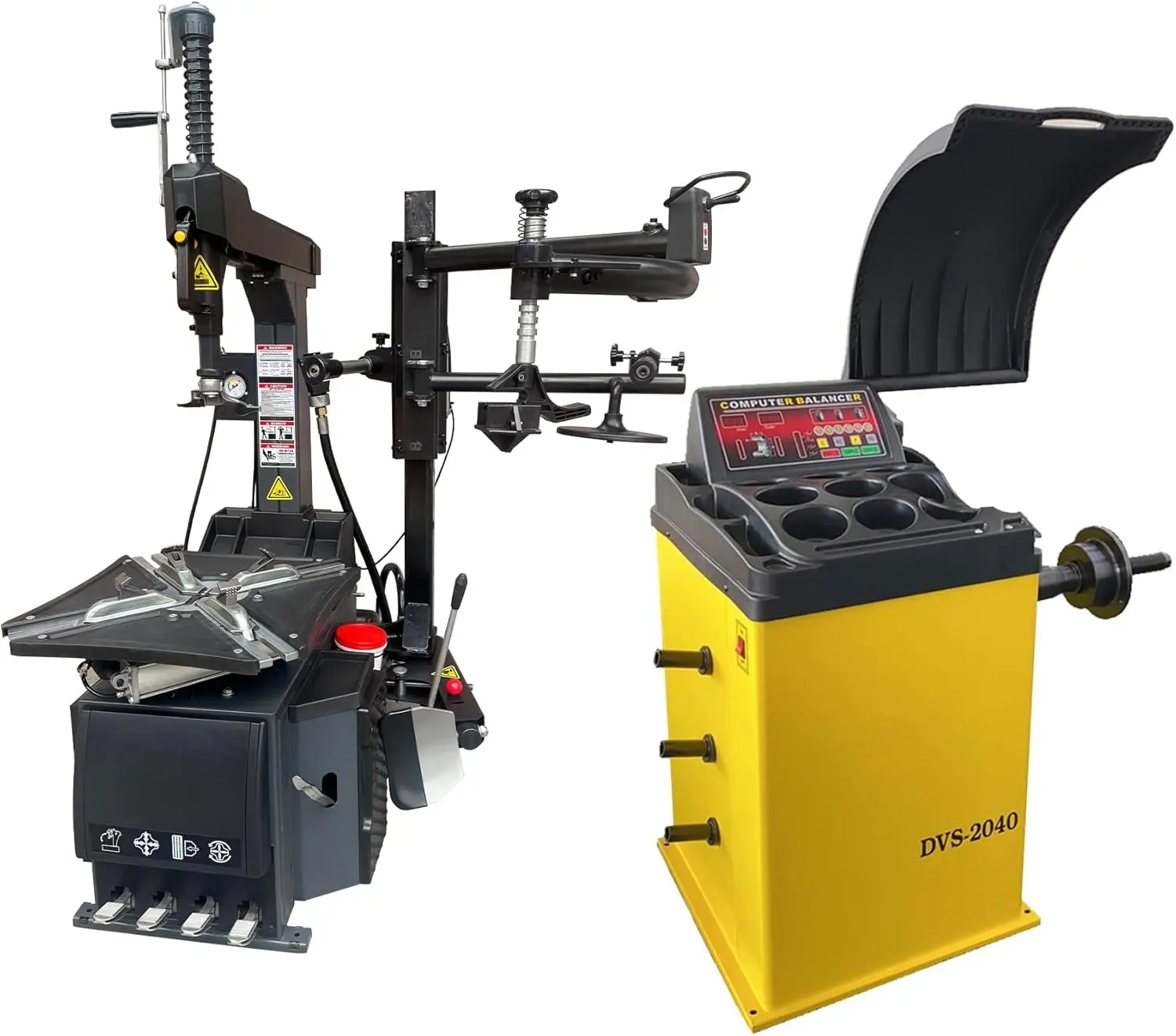 Economic Tire Changer and Wheel Balancer Combo with Rear-Tilt System, 110V for 10-26" Rims, Value Tire Service Package for Professional Use