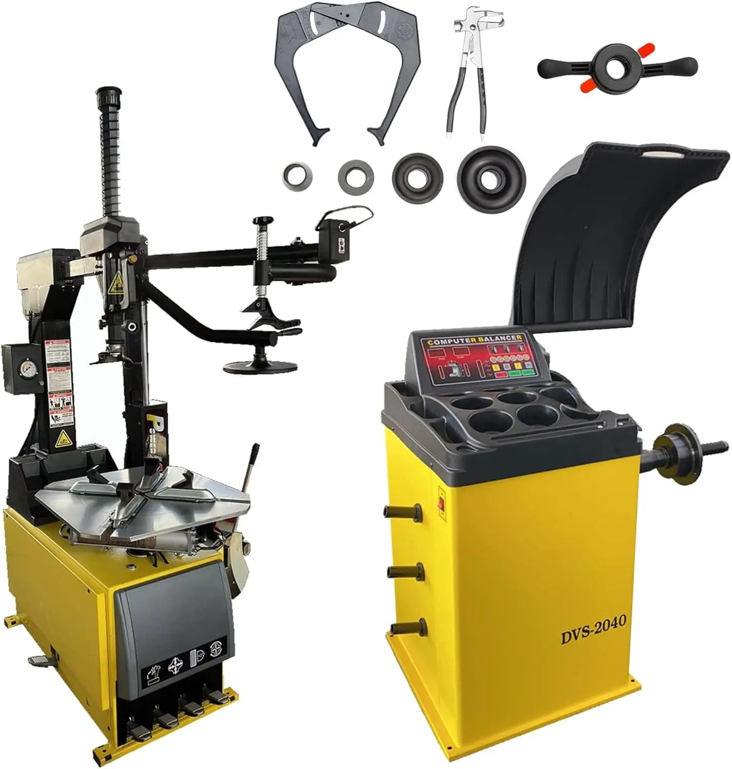 Economic Tire Changer and Wheel Balancer Combo with Rear-Tilt Technology, 110V for 10-26" Rims, Value Tire Service Set for Professional Use
