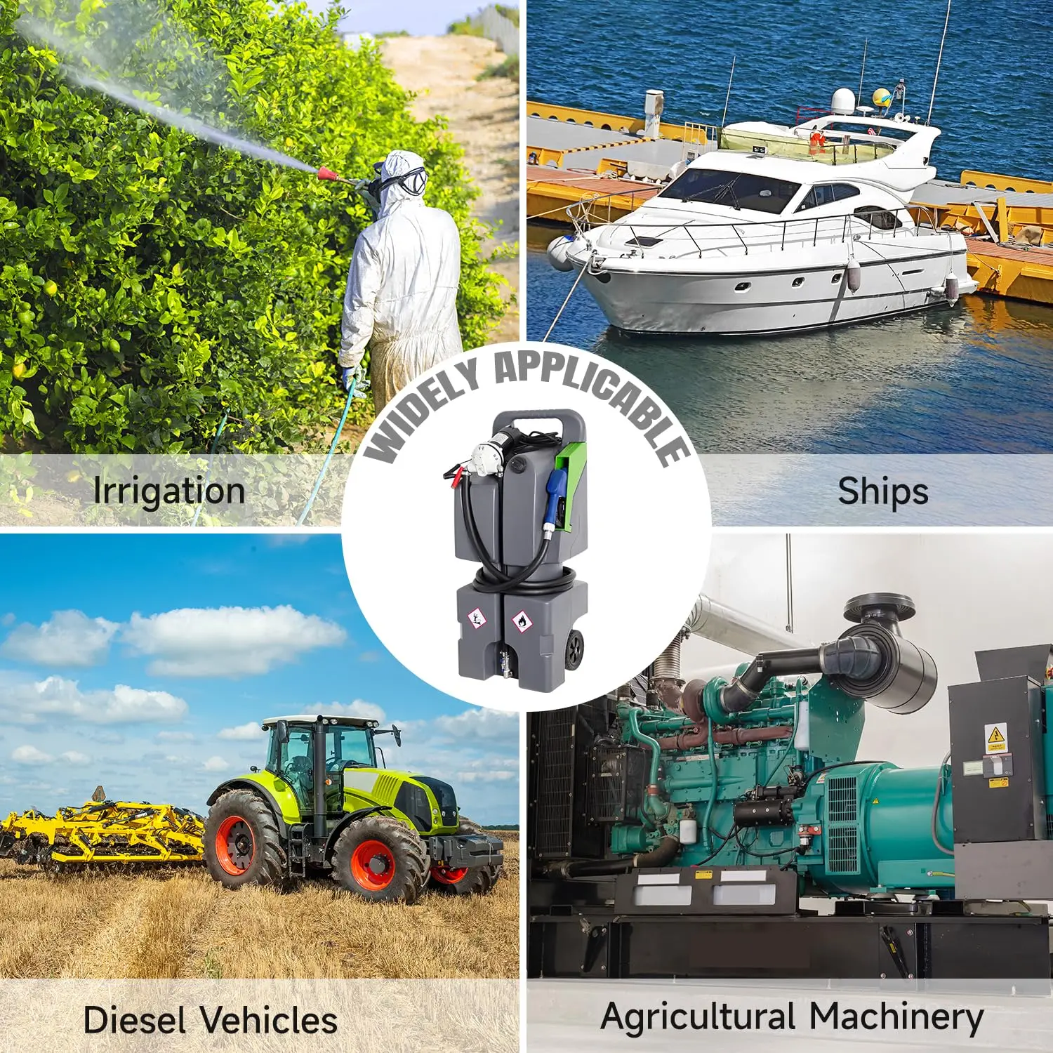 30 Gallon Portable Def Tanks, Fuel Caddy Tank and 12V DC Pump Systems, Automatic nozzle with swivel, Diesel Transfer tank for Trucks, Buses, Agricultural machinery - Image 7