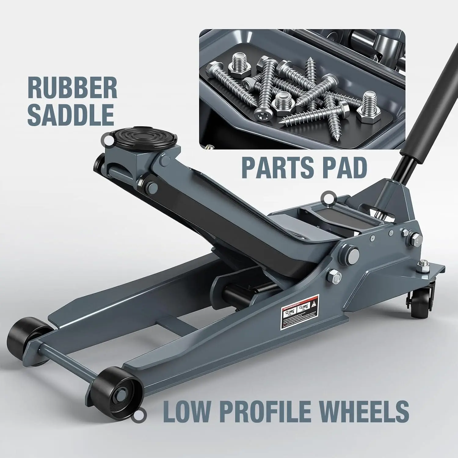 TCE Floor Jack 3 Ton Extra Long Reach Hydraulic Low Profile Floor Jack with Dual Piston Quick Lift Pump, Home and Workshop Car Maintenance for Various Vehicles, 1 Year Warranty, TZ830009 - Image 12