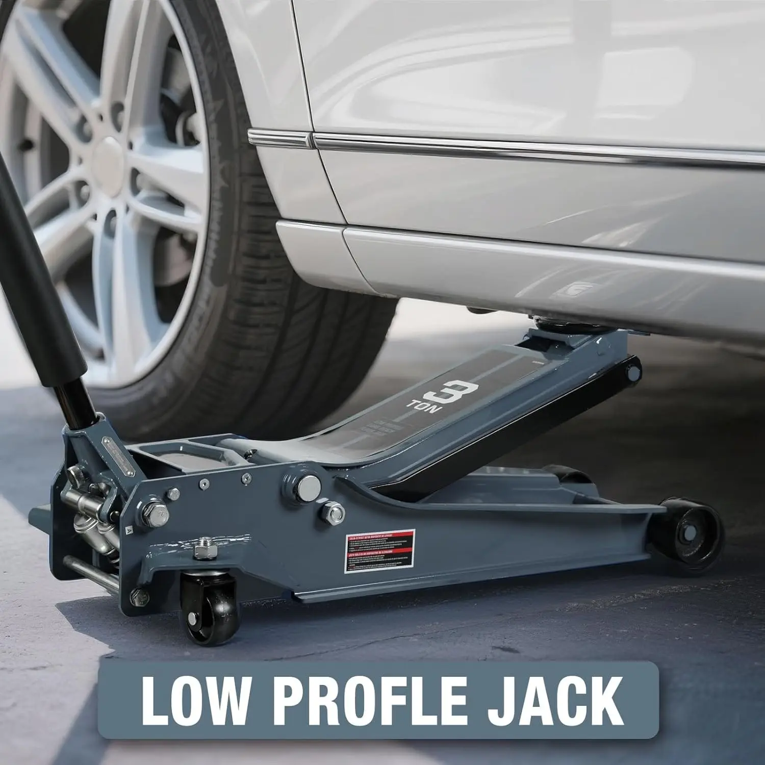 TCE Floor Jack 3 Ton Extra Long Reach Hydraulic Low Profile Floor Jack with Dual Piston Quick Lift Pump, Home and Workshop Car Maintenance for Various Vehicles, 1 Year Warranty, TZ830009 - Image 13