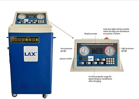 Fully Automatic Refrigerant Recovery Machine - Single Cylinder AC Recovery and Recharge Machine Kit, Recovery and Recharge - Image 3