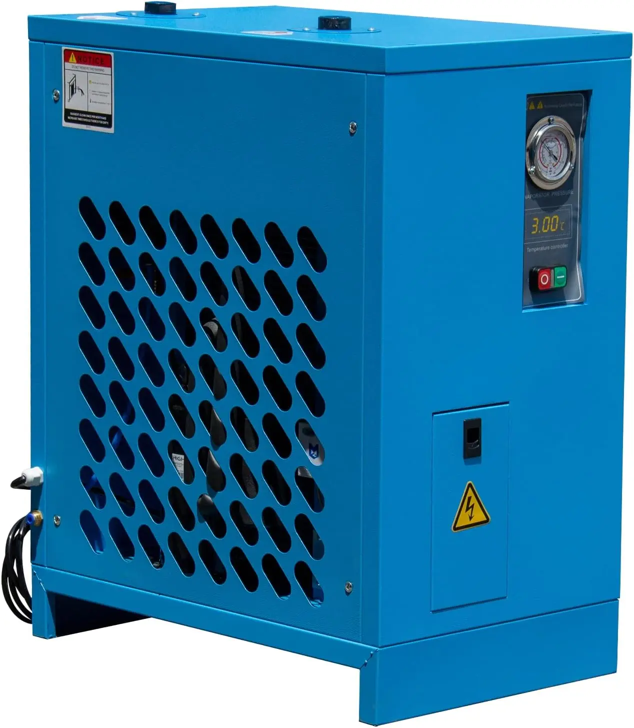 Industrial Heavy Duty Refrigerated Air Dryer – 105 CFM, 0.885 kW, 220V for 30HP Rotary Screw Compressors – R134a Cooling System – Removes Moisture, Oil, Dust for Workshops, Factories, CNC