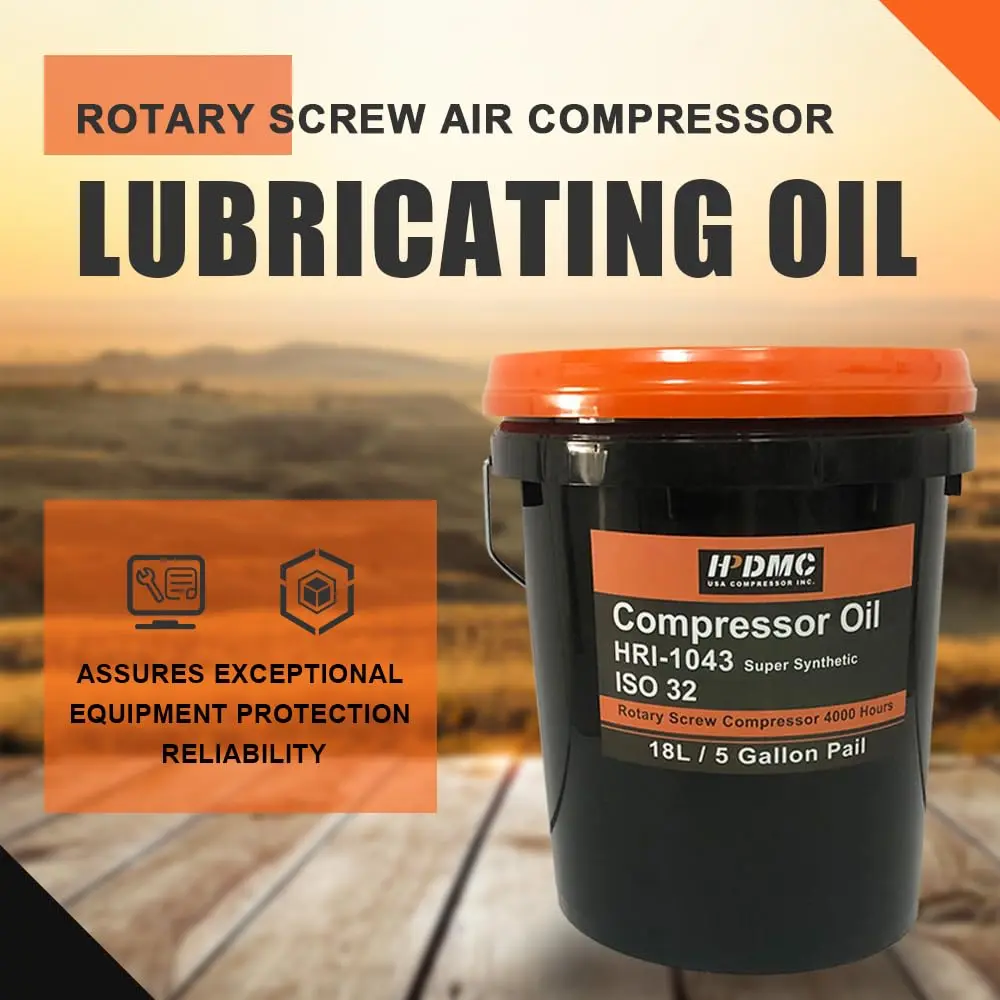 ISO 32 Grade Synthetic Based Compressor Lubricant Standard 4000 Hour Rotary Screw Air Compressor Lubricating Oil 5 Gallon Pail Extended Life Oils - Image 3