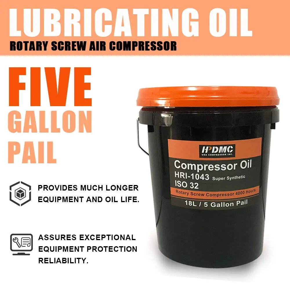ISO 32 Grade Synthetic Based Compressor Lubricant Standard 4000 Hour Rotary Screw Air Compressor Lubricating Oil 5 Gallon Pail Extended Life Oils - Image 6