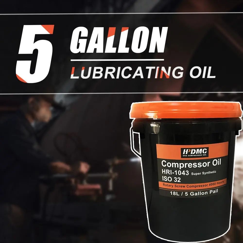 ISO 32 Grade Synthetic Based Compressor Lubricant Standard 4000 Hour Rotary Screw Air Compressor Lubricating Oil 5 Gallon Pail Extended Life Oils - Image 8