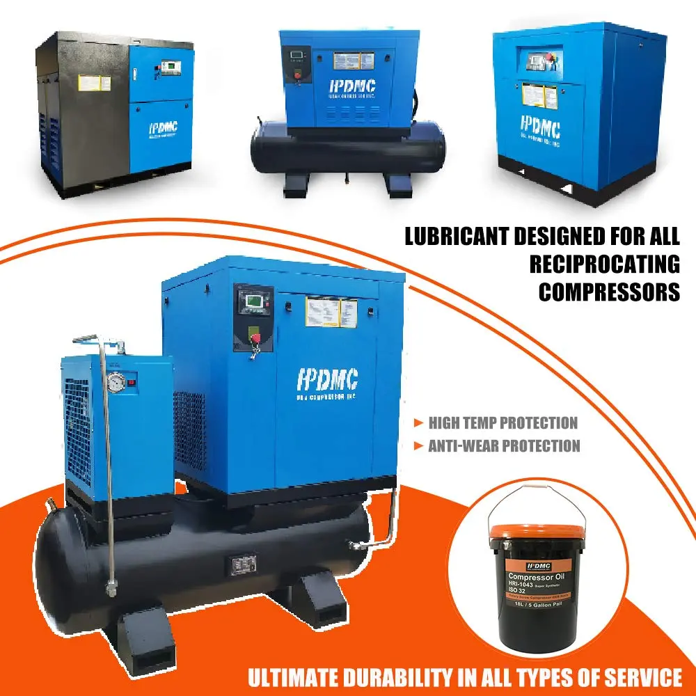 ISO 32 Grade Synthetic Based Compressor Lubricant Standard 4000 Hour Rotary Screw Air Compressor Lubricating Oil 5 Gallon Pail Extended Life Oils - Image 9