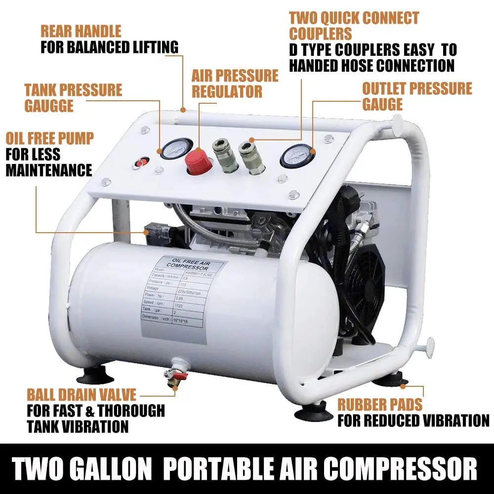 Oil-Less Portable Air Compressor - Image 11