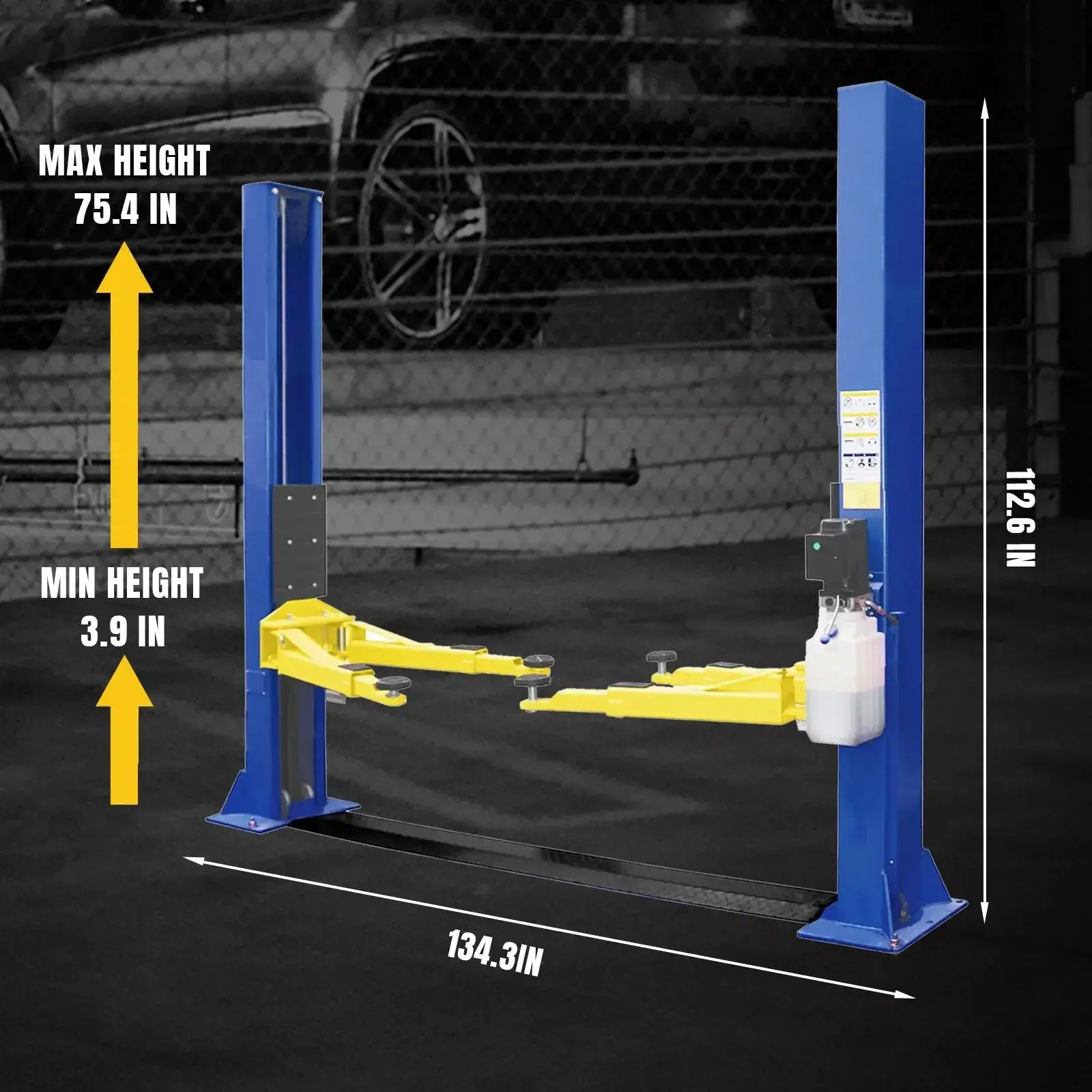 TCE 2-Post Car Lift 220V 10,000 LBs Capacity Overhead, Auto Truck Hoist Equipment with Adapters, 2-Year Warranty, TRJR-245LD - Image 11