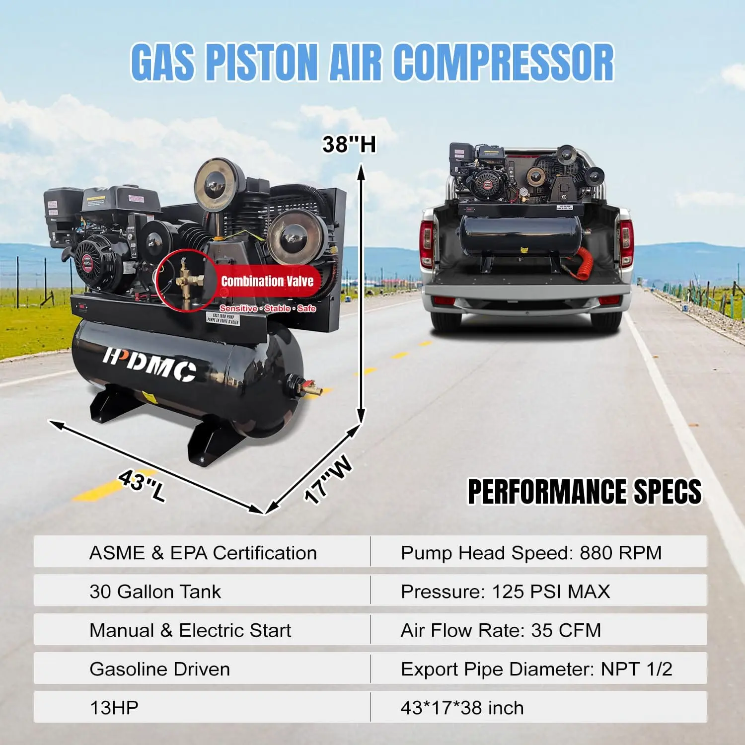 Portable Gasoline-Powered Air Compressor - Image 30