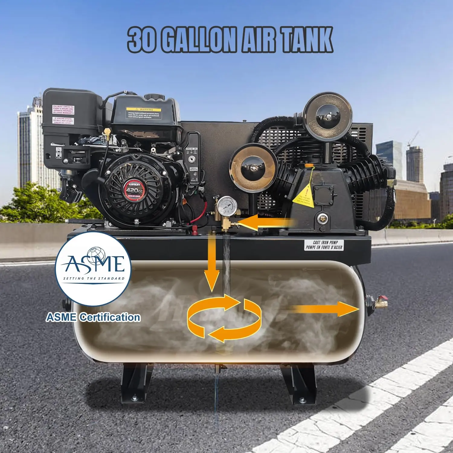 Portable Gasoline-Powered Air Compressor - Image 9