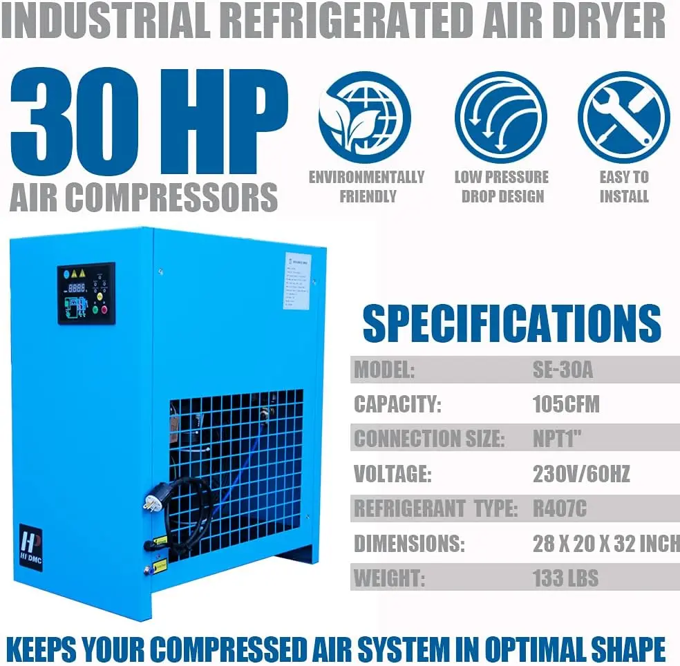 Refrigerated Air Dryer for AIR Compressor Compressed AIR Systems Industrial Refrigerated Compressed Air Dryer - Image 29