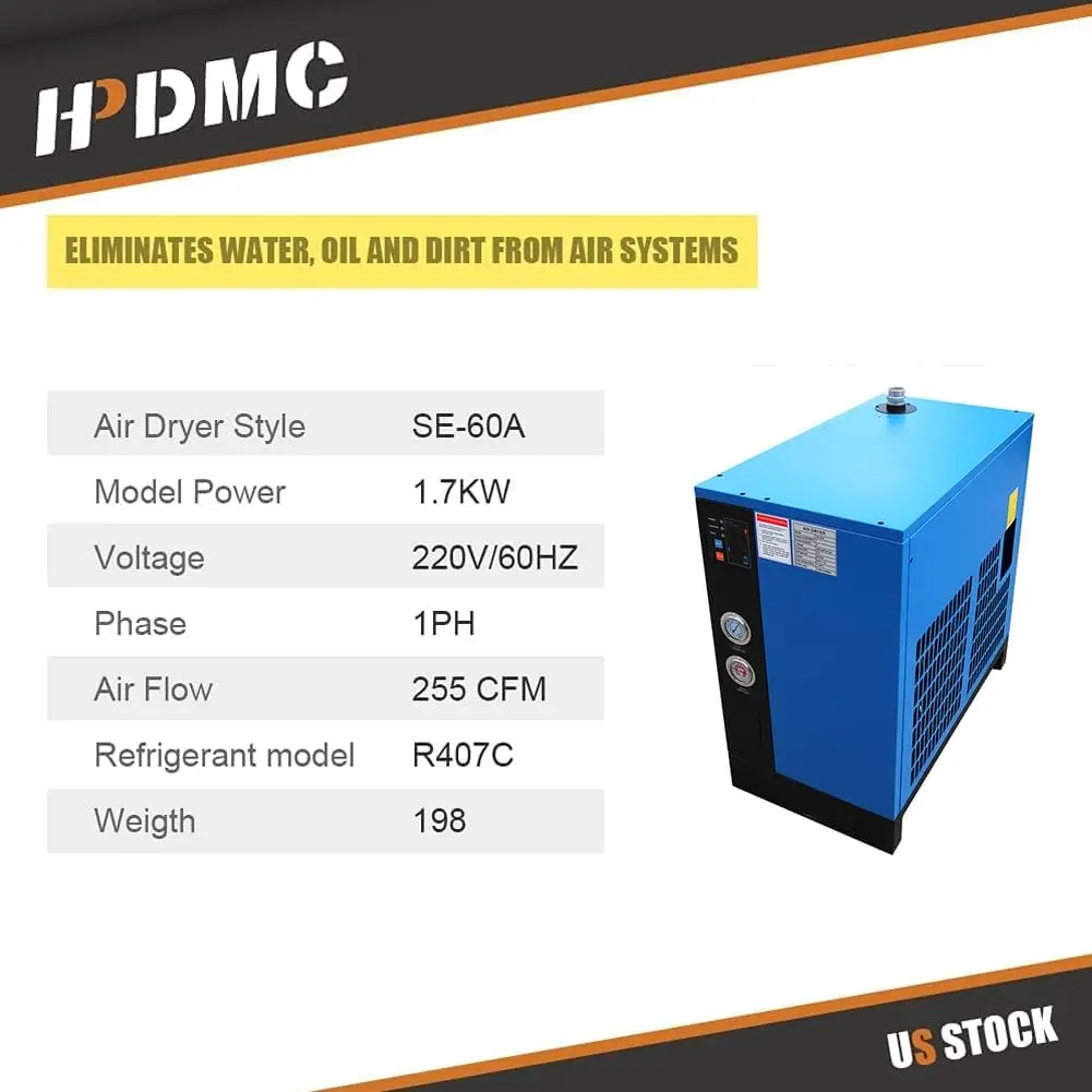 Refrigerated Air Dryer for AIR Compressor Compressed AIR Systems Industrial Refrigerated Compressed Air Dryer - Image 34