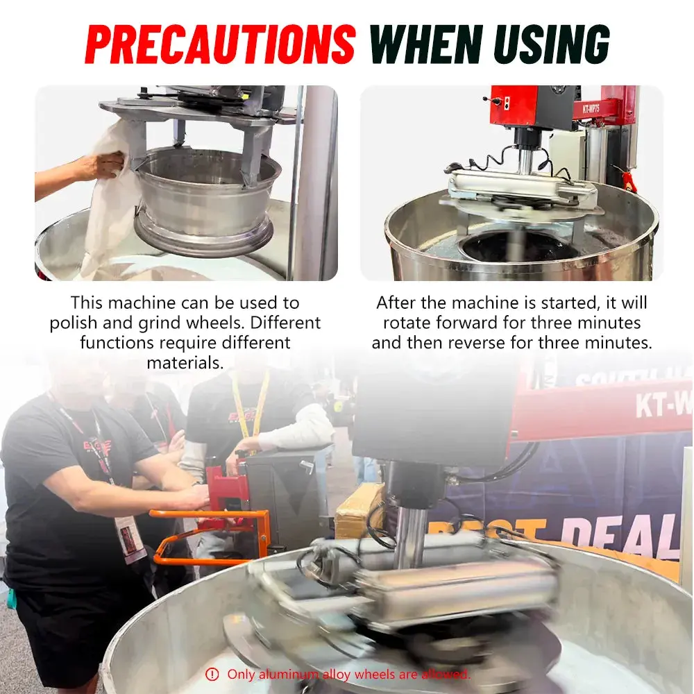 Rim Polishing Machine Wheel Cleaning Grinding Derust Repair Machine RPM-80 - Image 8