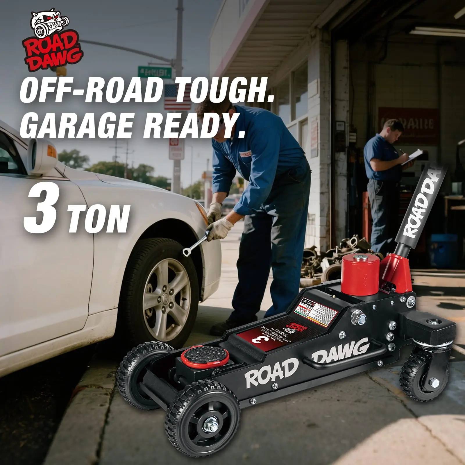 ROAD DAWG 3 Ton Big Wheel Off-Road Jack, Professional Aluminum and Steel Racing Floor Jack with Dual Pistons Pump, Lift for Trucks, SUVs, ATVs Off road Vehicles,6000lb Capacity - Image 5