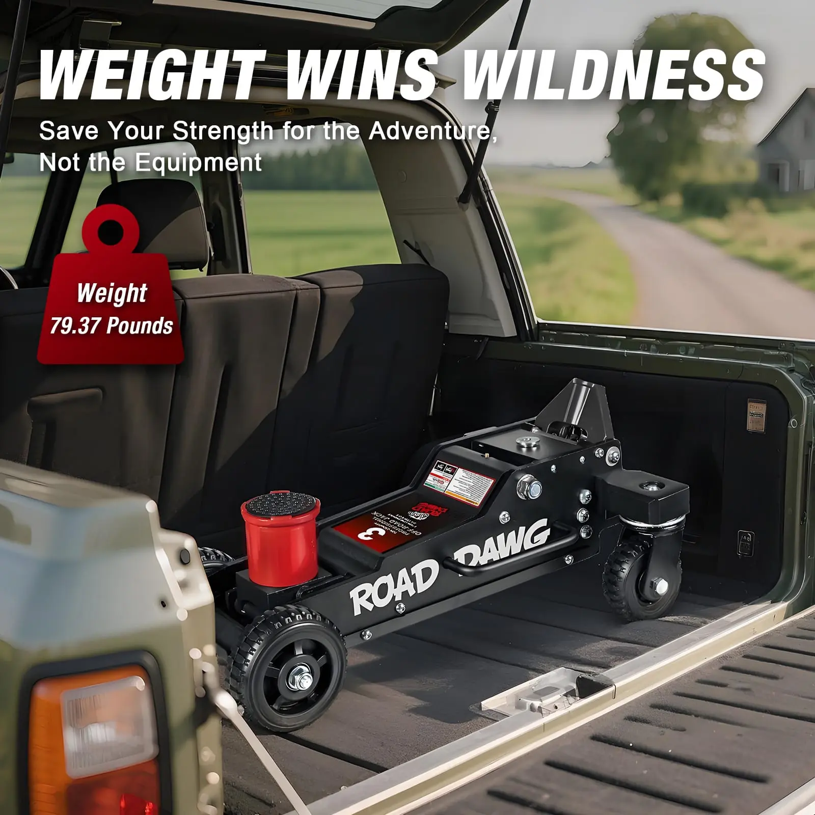 ROAD DAWG 3 Ton Big Wheel Off-Road Jack, Professional Aluminum and Steel Racing Floor Jack with Dual Pistons Pump, Lift for Trucks, SUVs, ATVs Off road Vehicles,6000lb Capacity - Image 7