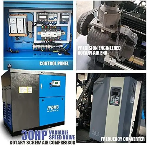 Rotary Screw Air Compressor Variable Speed Drive Heavy Duty Air Compressed System for Small Machining & Fabrication Workshops, Automotive - Image 17