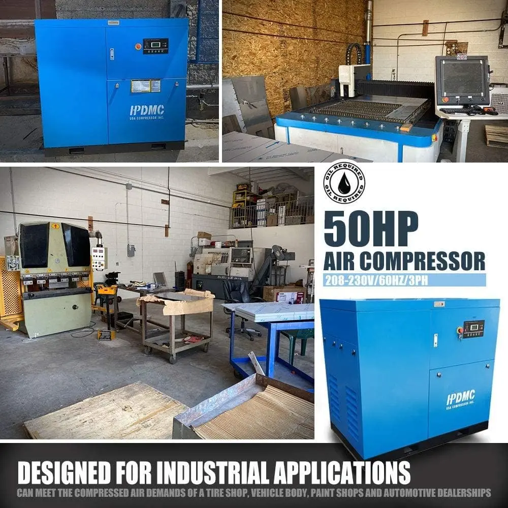 Rotary Screw Air Compressor Variable Speed Drive Heavy Duty Air Compressed System for Small Machining & Fabrication Workshops, Automotive - Image 28