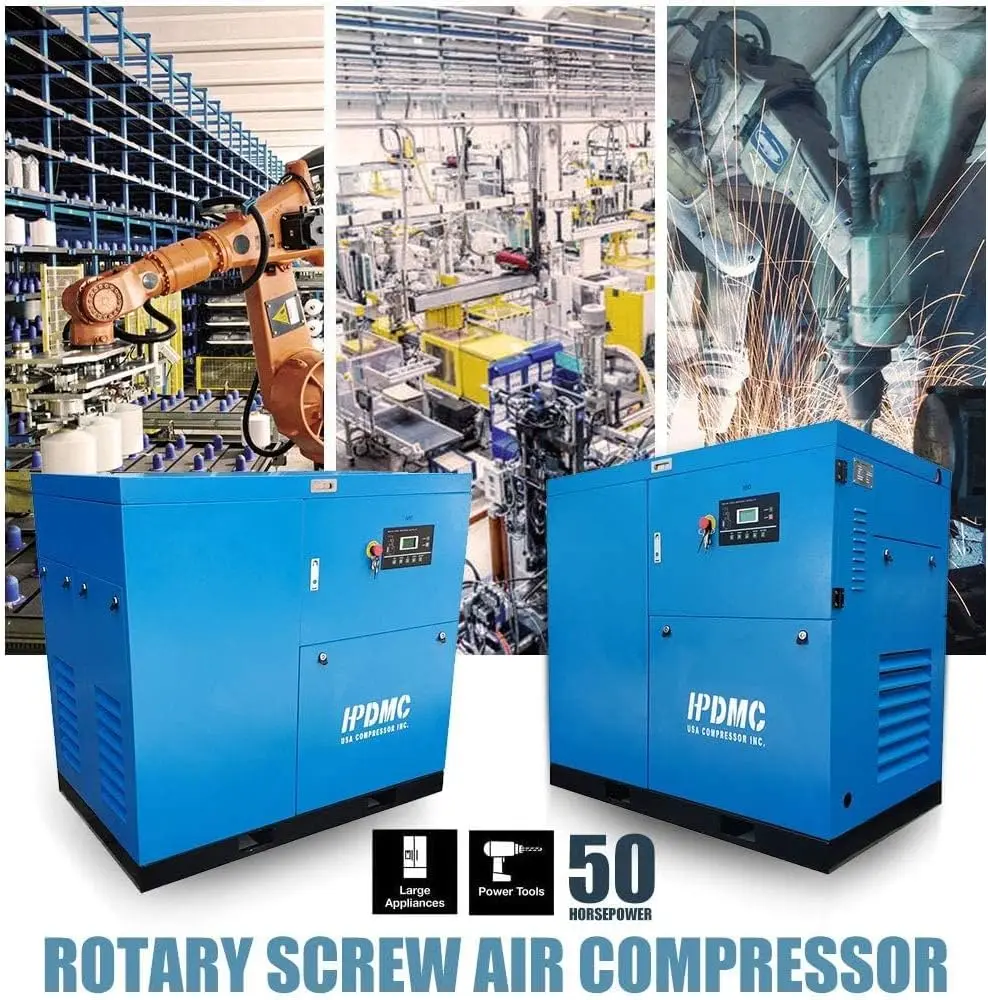 Rotary Screw Air Compressor Variable Speed Drive Heavy Duty Air Compressed System for Small Machining & Fabrication Workshops, Automotive - Image 29