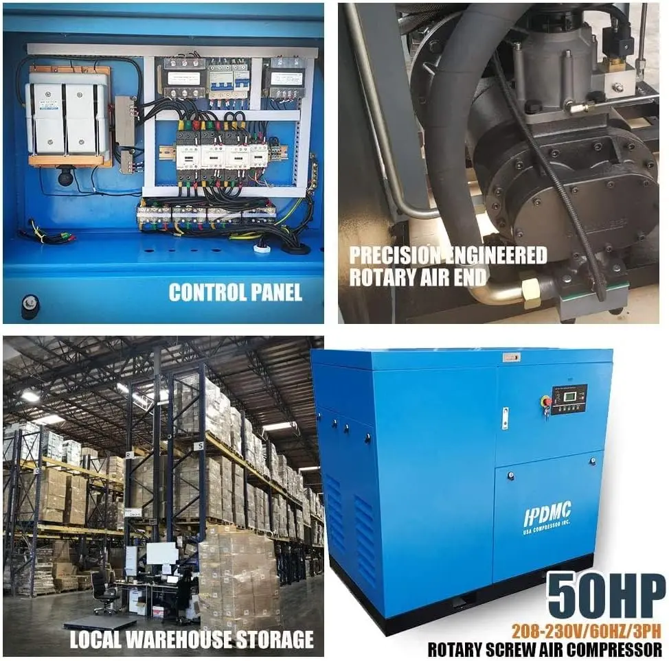 Rotary Screw Air Compressor Variable Speed Drive Heavy Duty Air Compressed System for Small Machining & Fabrication Workshops, Automotive - Image 30