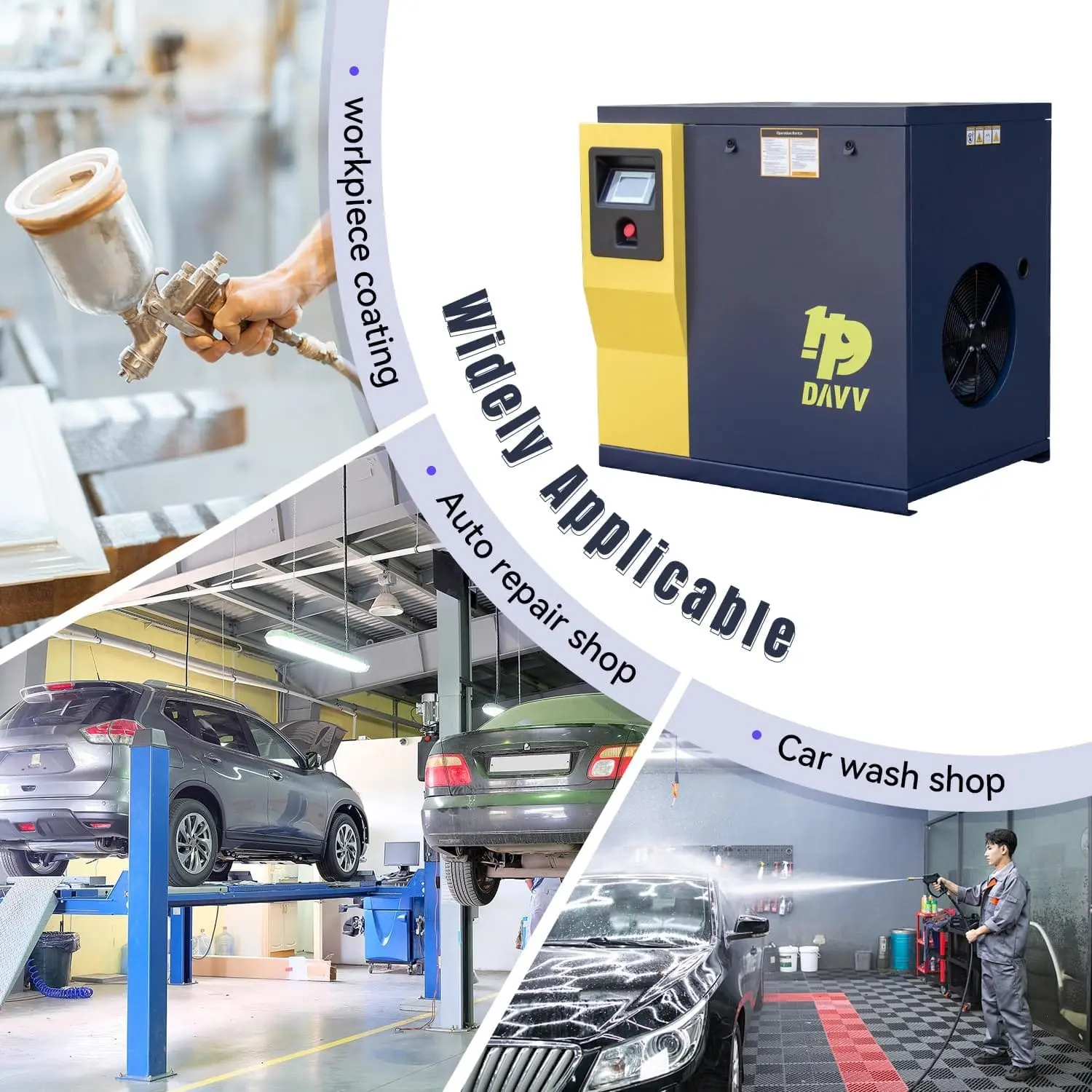 Rotary Screw Air Compressor Variable Speed Drive Heavy Duty Air Compressed System for Small Machining & Fabrication Workshops, Automotive - Image 48