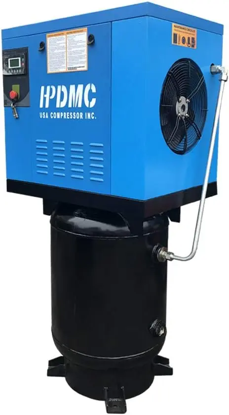 Rotary Screw Air Compressor with Tank, Heavy-Duty Compressed Air System for Small Machining and Fabrication Workshops, Automotive Use - Image 13