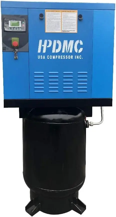 Rotary Screw Air Compressor with Tank, Heavy-Duty Compressed Air System for Small Machining and Fabrication Workshops, Automotive Use - Image 14