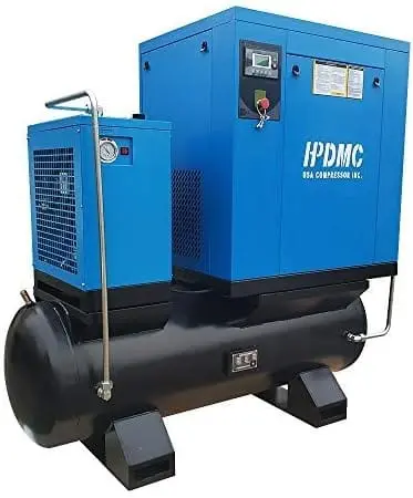 Rotary Screw Air Compressor with Tank, Heavy-Duty Compressed Air System for Small Machining and Fabrication Workshops, Automotive Use - Image 17