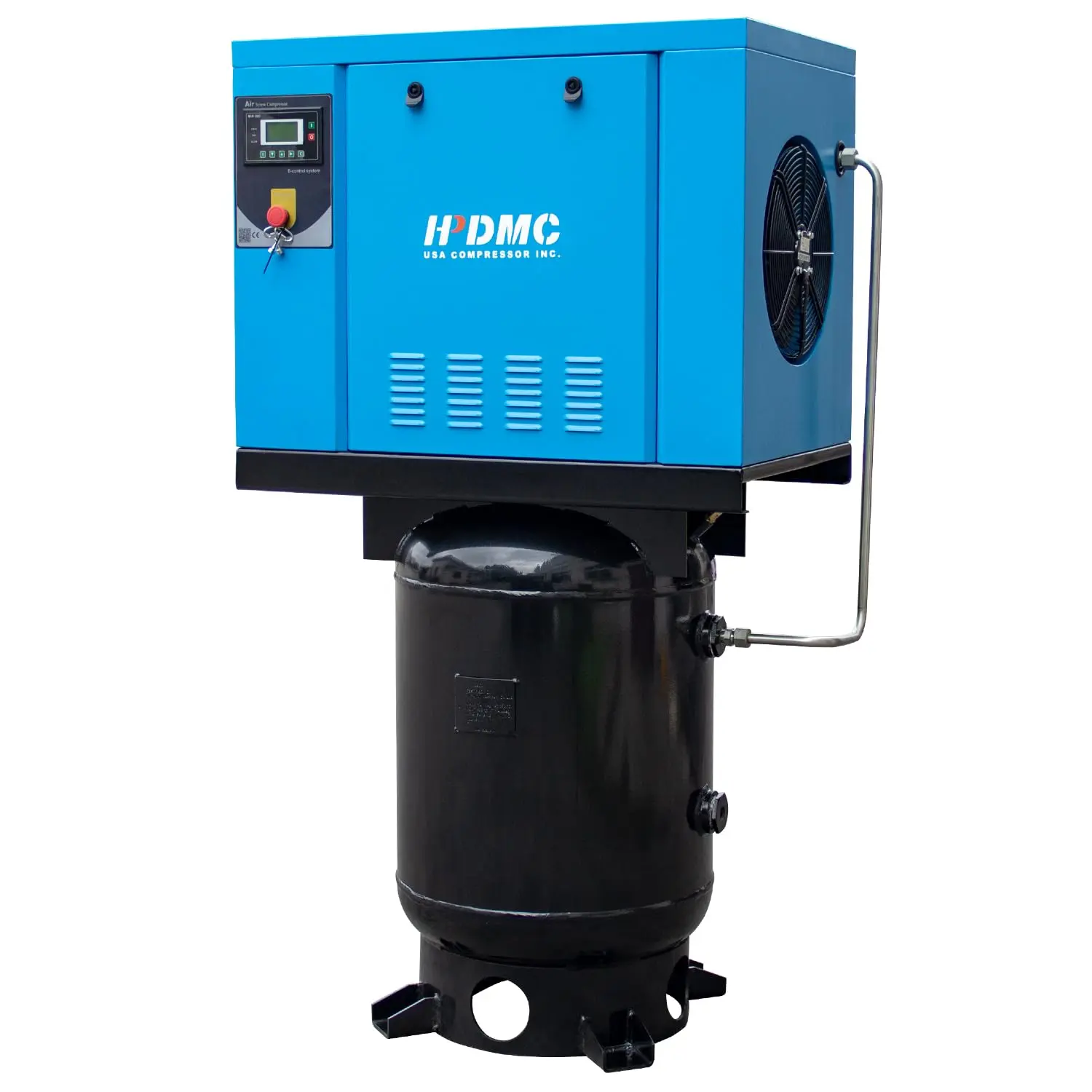 Rotary Screw Air Compressor with Tank, Heavy-Duty Compressed Air System for Small Machining and Fabrication Workshops, Automotive Use - Image 47