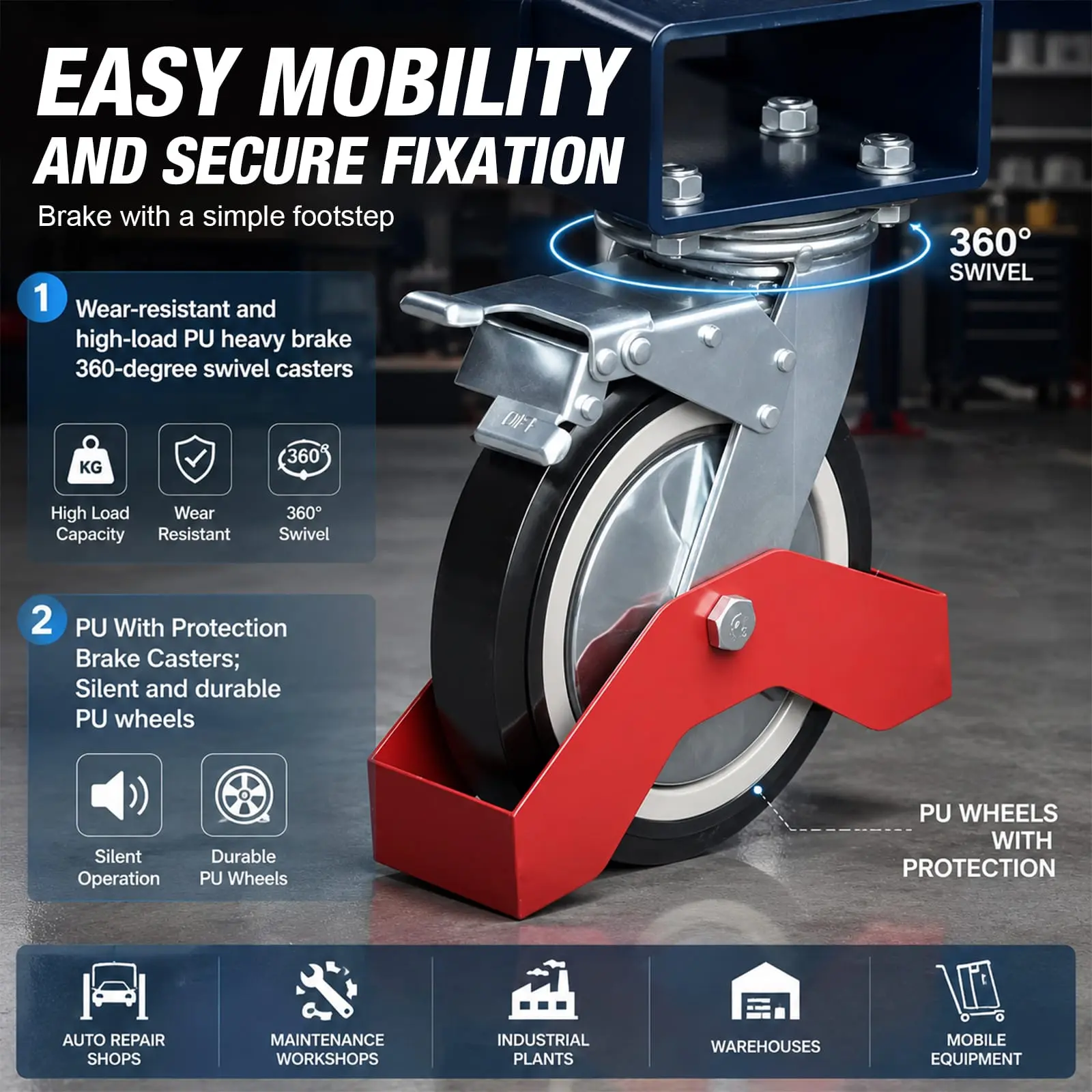 TCE 1.5Ton/3300lbs Electric Scissor Lift Table Cart for New Energy Vehicles, 3-Year Warranty, ATDP15003-BL - Image 4