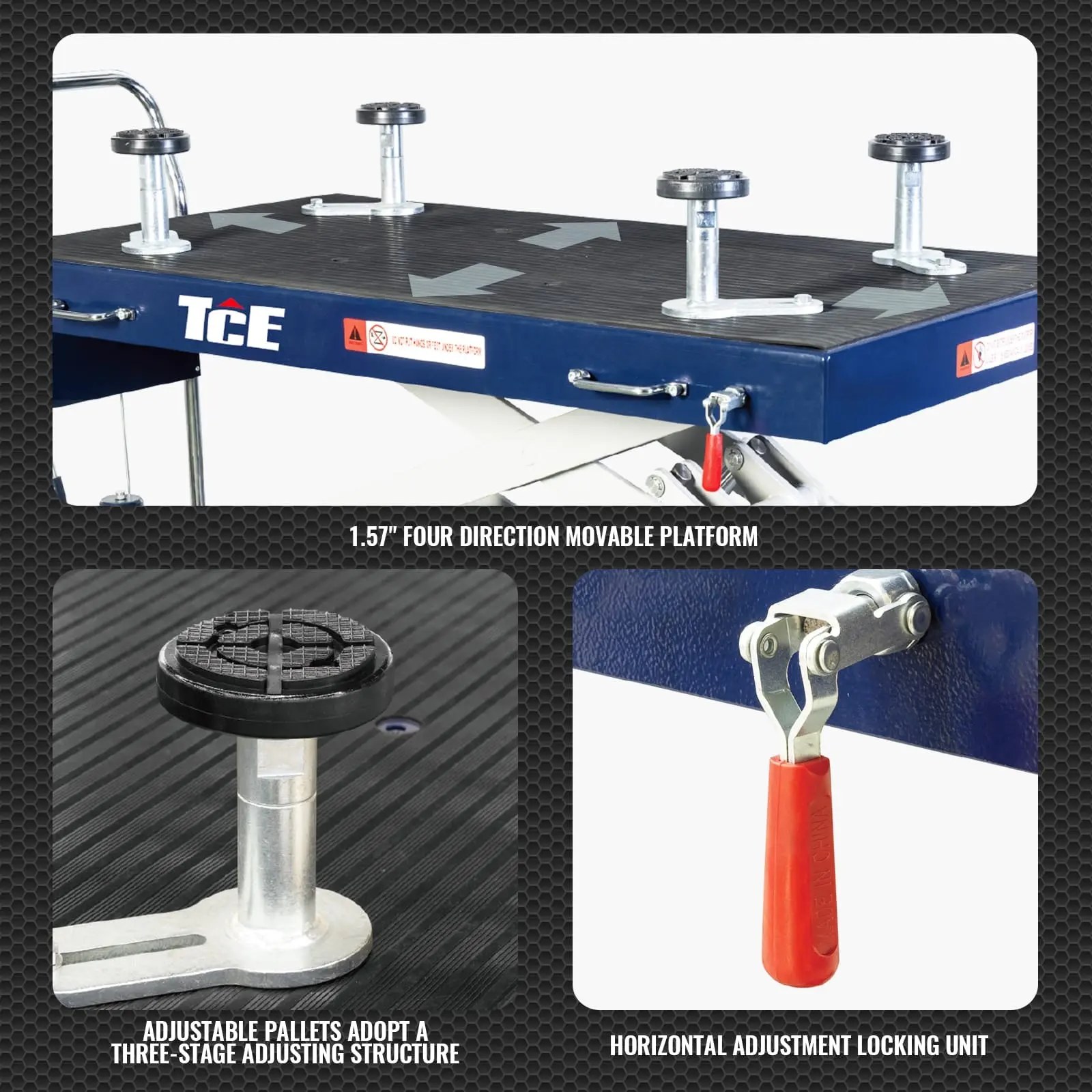 TCE 2200 lbs Electric Scissor Lift Table Cart for EV Battery, Engine, Motor, and Gearbox, 3-Year Warranty, AS10001-BL - Image 6