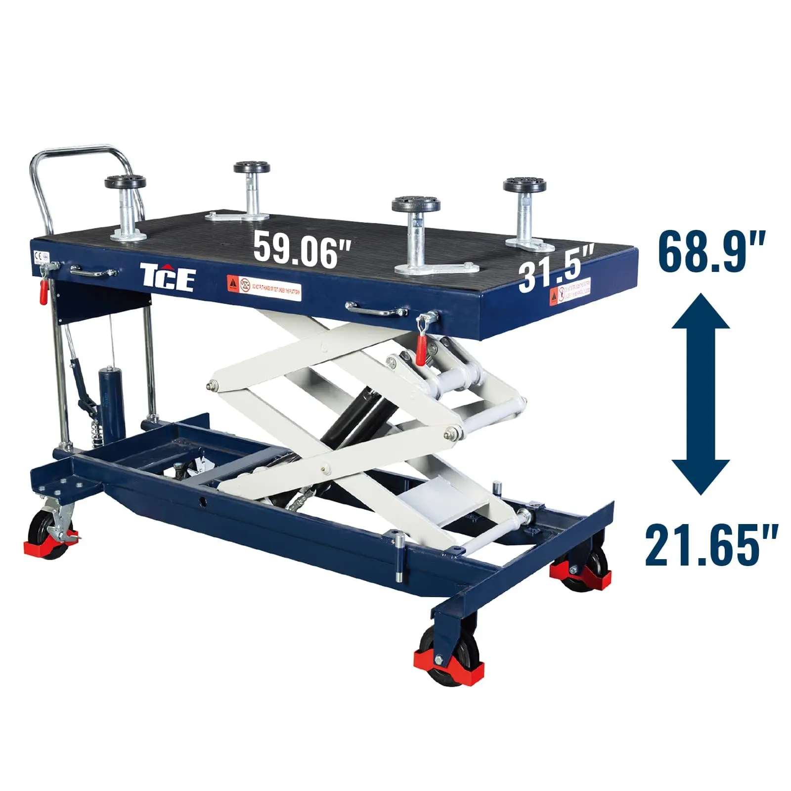 TCE 2200 lbs Electric Scissor Lift Table Cart for EV Battery, Engine, Motor, and Gearbox, 3-Year Warranty, AS10001-BL - Image 8