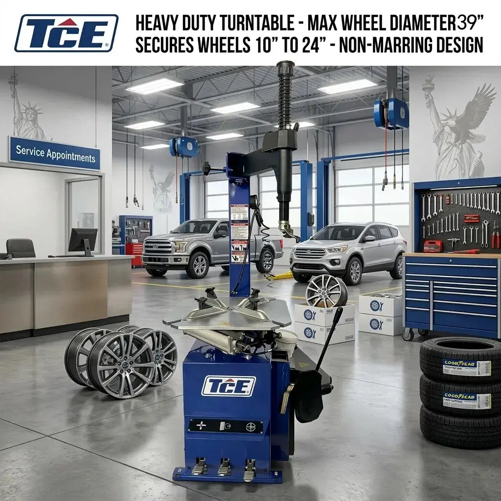 TCE 3-Pedal Tire Changer, Heavy-Duty Tire Mounting Machine, 110V 60Hz, 2 Year Warranty, JUNY-BTJ3 - Image 17