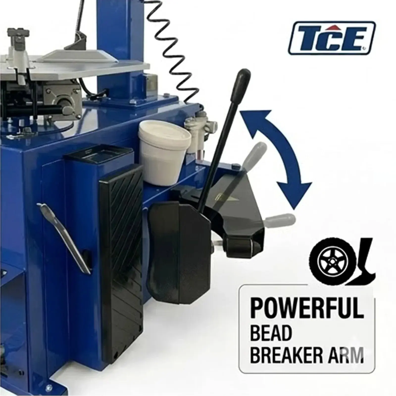TCE 3-Pedal Tire Changer, Heavy-Duty Tire Mounting Machine, 110V 60Hz, 2 Year Warranty, JUNY-BTJ3 - Image 9