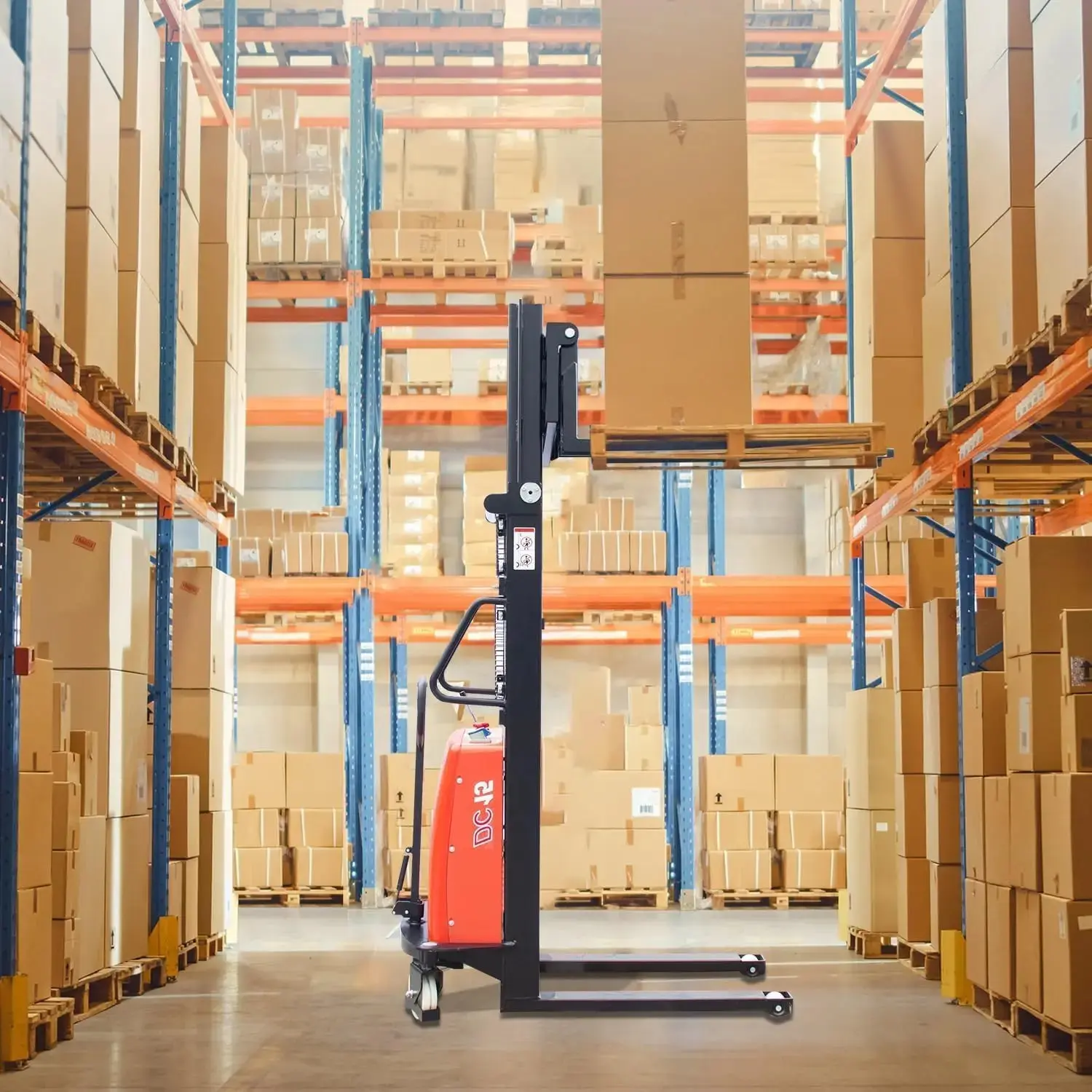 Pallet Truck Fork Material Handling Pallet Truck with Lithium Battery for Garage Workshop Repository - Image 13