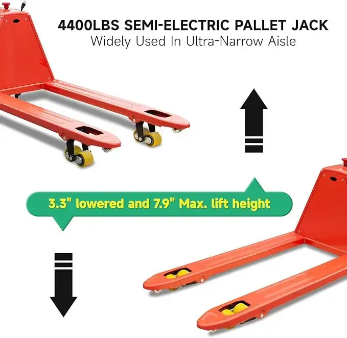 Pallet Truck Fork Material Handling Pallet Truck with Lithium Battery for Garage Workshop Repository - Image 19