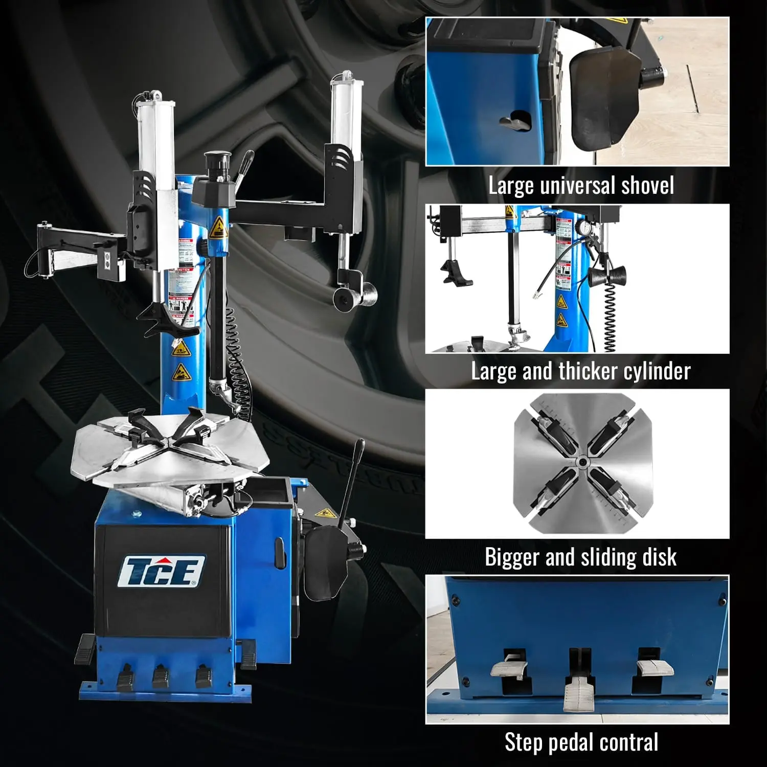 TCE Tire Changer with Assist Arms & Wheel balancer Machine Combo, 2 Year Warranty, TRJR-BTJ5F+TRJR-PHJ - Image 14