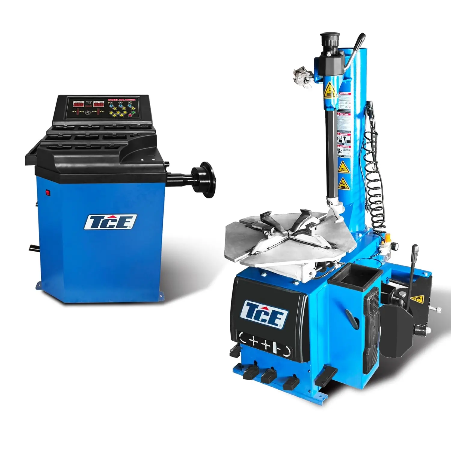 TCE 5 Foot Plate Tire Changer & Wheel balancer Machine Combo, 2 Year Warranty, TRJR-BTJ5+TRJR-PHJ