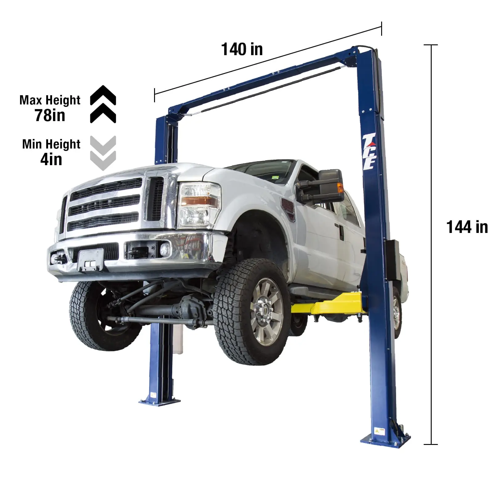TCE ALI Certified 10,000 lb 2-Post Overhead Single Release Direct Drive Car Lift, 3-Year Warranty, QJY245DX - Image 3