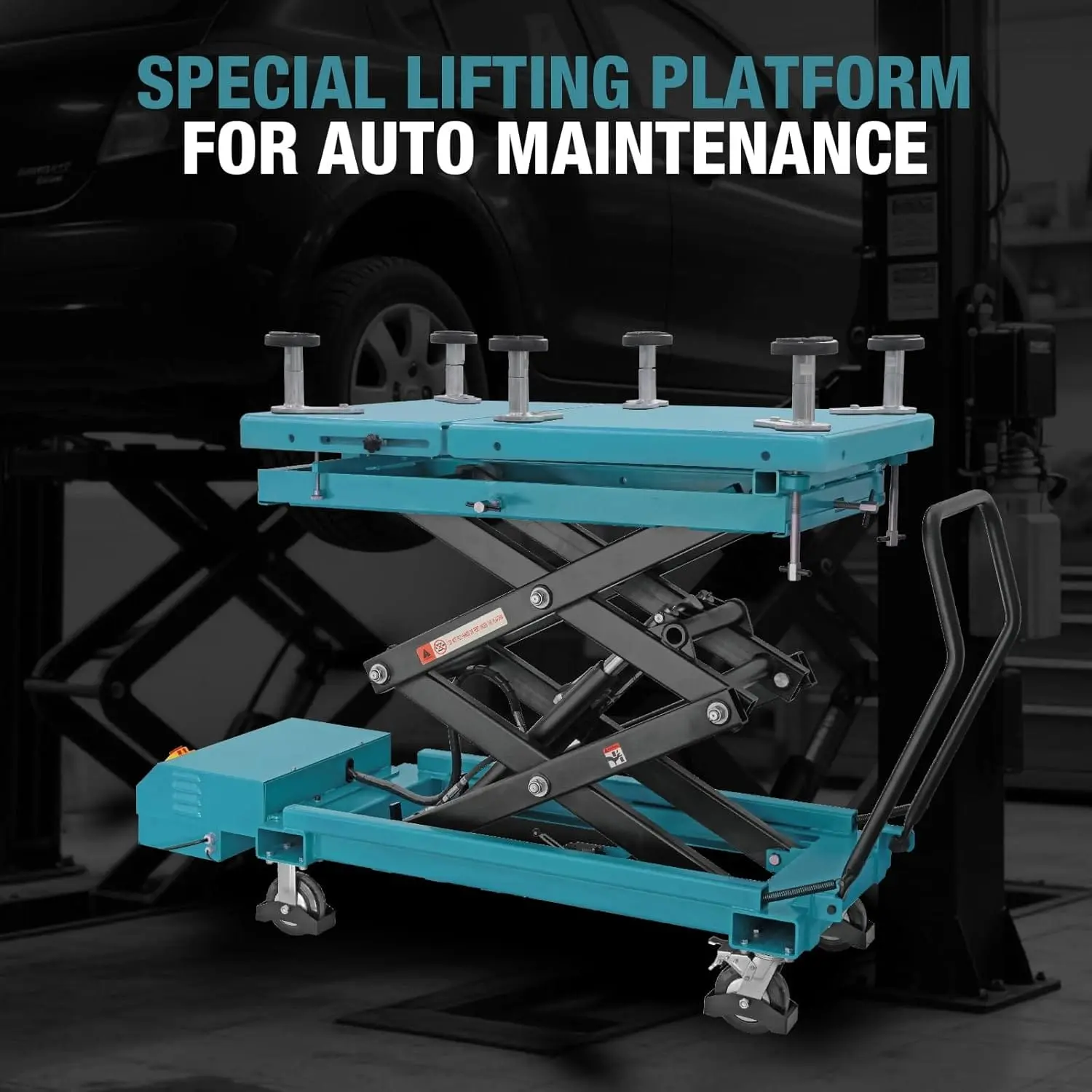 TCE 1.2 Ton/2650LBS Electric Scissor Lift Table Cart for EV Battery, Engine, Motor, Gearbox, 2-Year Warranty, ATDP12003R - Image 7