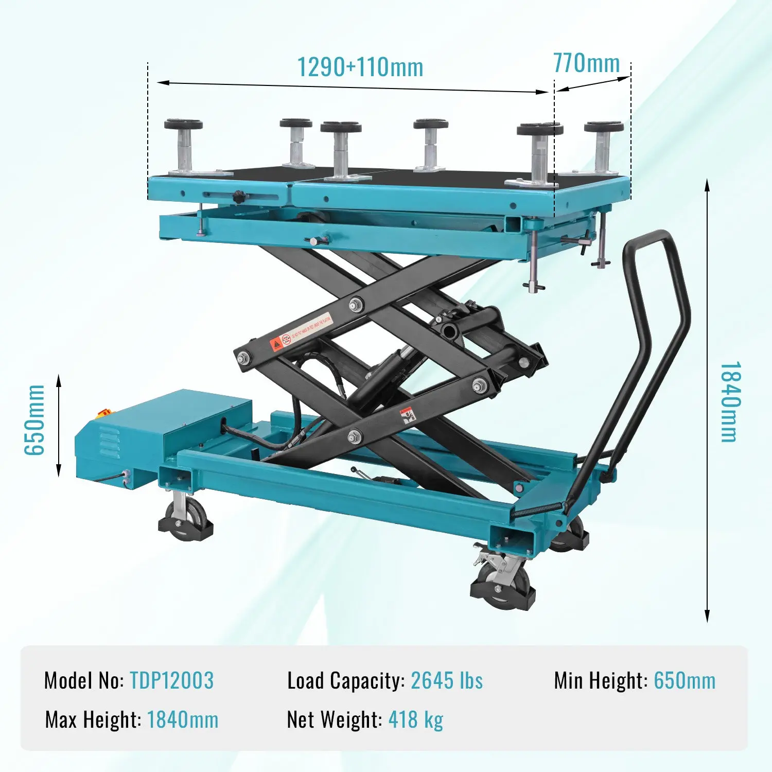 TCE Electric Scissor Lifting Table Cart for EV Battery Engine Motor Gearbox(PICK UP/NO SHIPPING), TDP10001 TDP12003 - Image 11