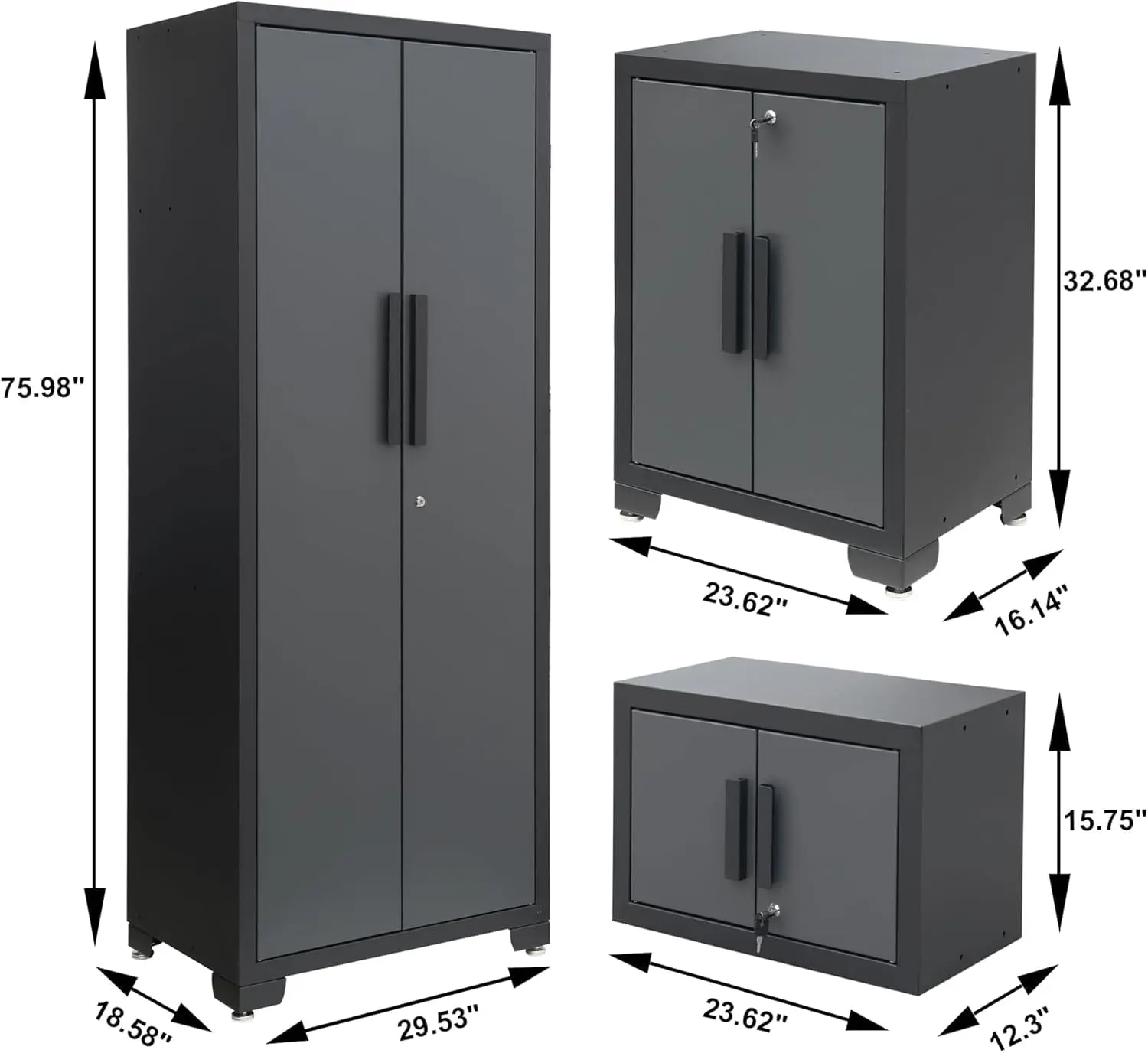 TCE Garage Cabinets Storage System, 9 Piece Included Steel Drawers Rolling Chest,Locked Storage Cabinet, Perfect for Organizing Garage and Tools, 129.92", 2-Year Warranty - Image 5