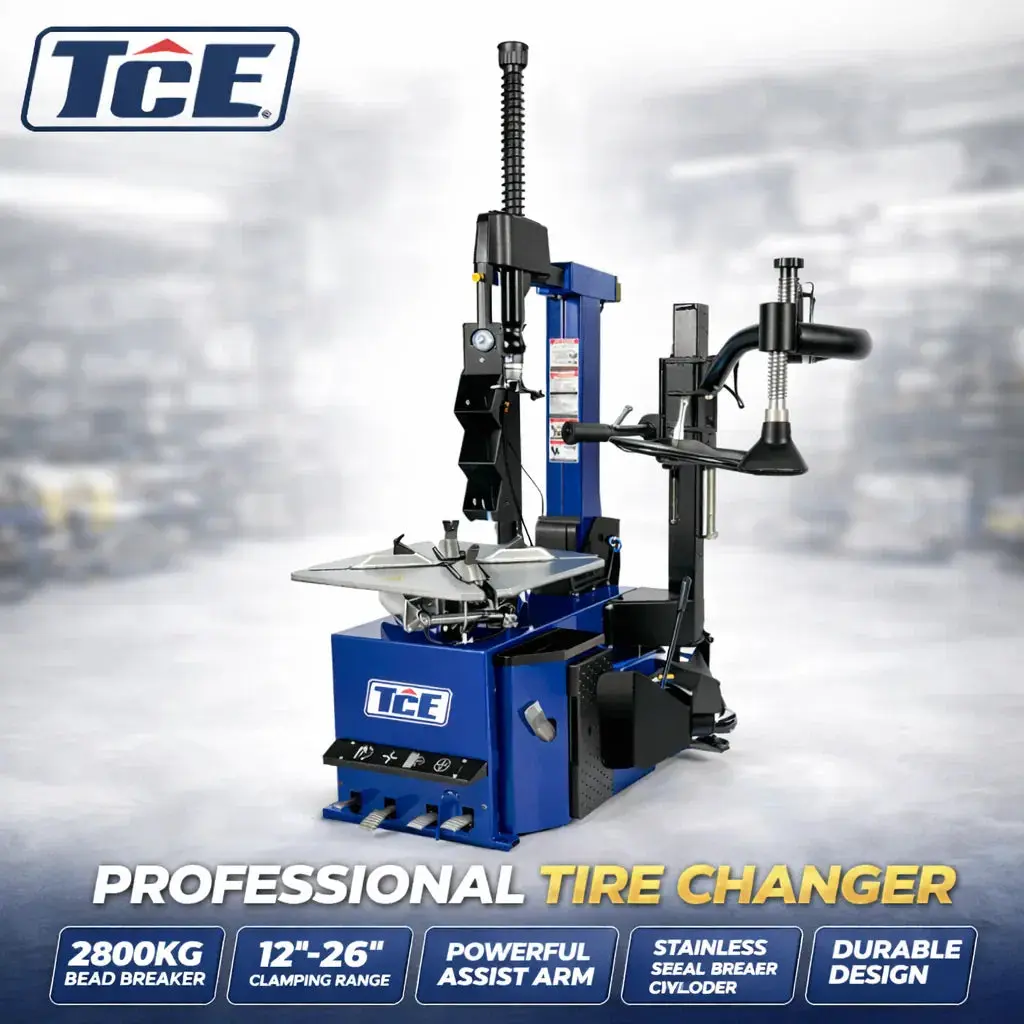 TCE Tire Changer Machine with Tire Bead Blaster Tank Combo, Automatic Assist Arm, 2 Year Warranty, JUNY-BTJ2+JUNY-PHJ+JUNY-BC - Image 5